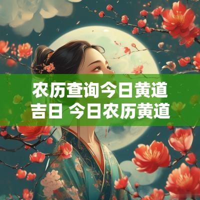 农历查询今日黄道吉日 今日农历黄道吉日吉时