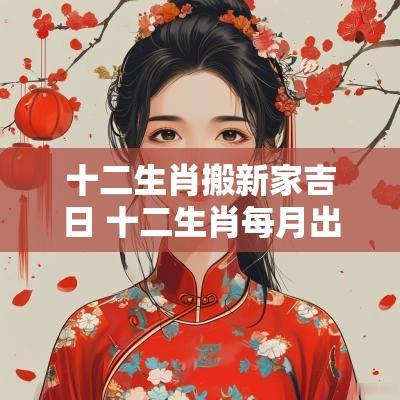 十二生肖搬新家吉日 十二生肖每月出行吉日查询