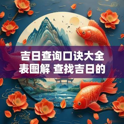 吉日查询口诀大全表图解 查找吉日的方法及口诀