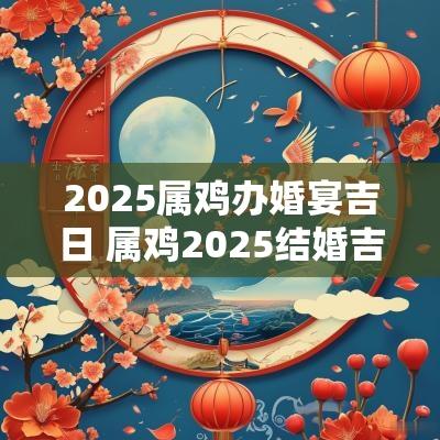 2025属鸡办婚宴吉日 属鸡2025结婚吉日查询