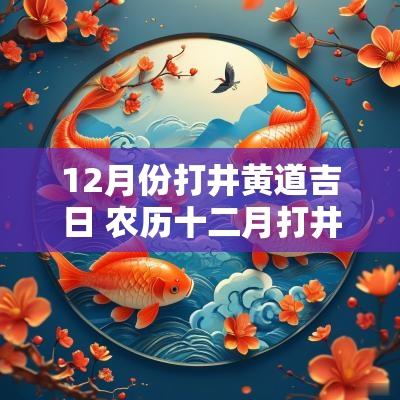 12月份打井黄道吉日 农历十二月打井吉日