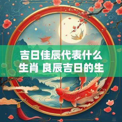 吉日佳辰代表什么生肖 良辰吉日的生肖