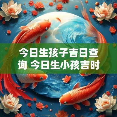 今日生孩子吉日查询 今日生小孩吉时哪个时辰最好