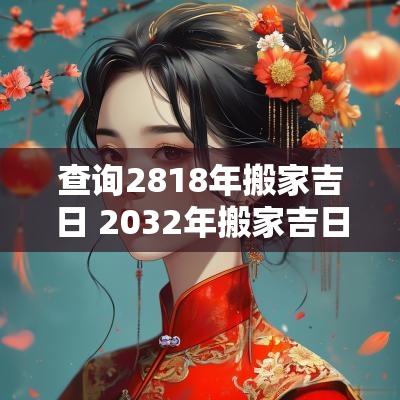 查询2818年搬家吉日 2032年搬家吉日查询