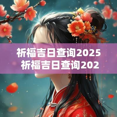 祈福吉日查询2025 祈福吉日查询2025年