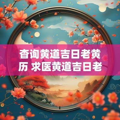 杳询黄道吉日老黄历 求医黄道吉日老黄历