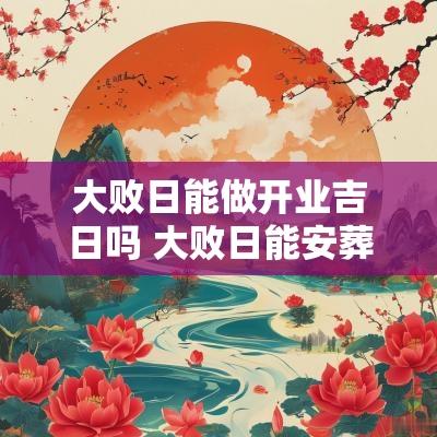 大败日能做开业吉日吗 大败日能安葬吗