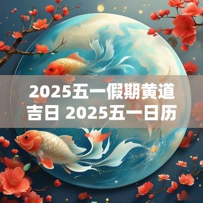 2025五一假期黄道吉日 2025五一日历黄道吉日