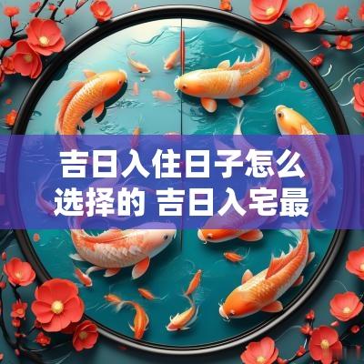 吉日入住日子怎么选择的 吉日入宅最佳时间