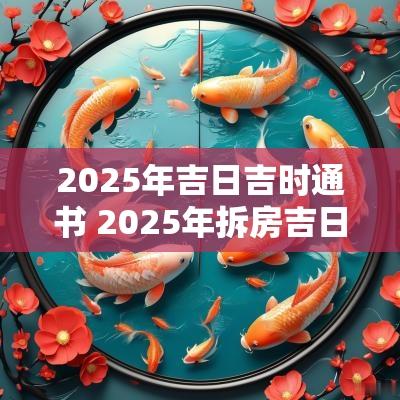 2025年吉日吉时通书 2025年拆房吉日吉时