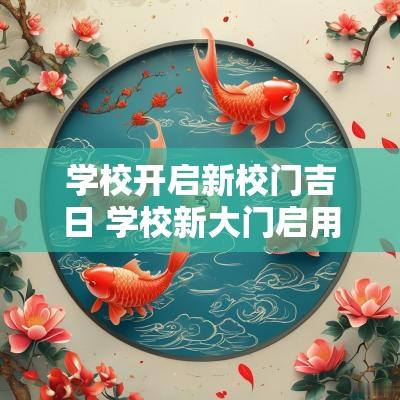 学校开启新校门吉日 学校新大门启用典礼仪式流程