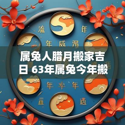 属兔人腊月搬家吉日 63年属兔今年搬家吉日
