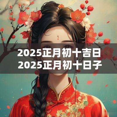 2025正月初十吉日 2025正月初十日子怎么样