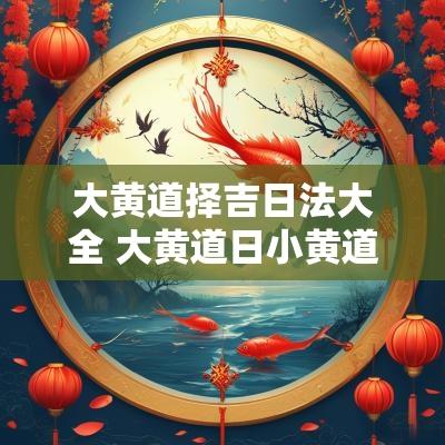 大黄道择吉日法大全 大黄道日小黄道日怎样选吉日