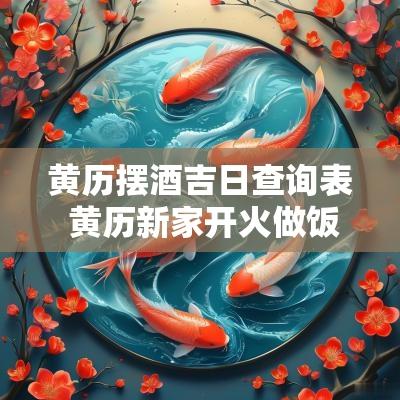 黄历摆酒吉日查询表 黄历新家开火做饭吉日查询