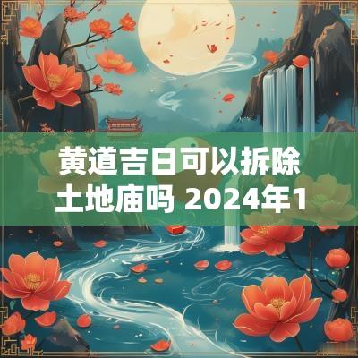 黄道吉日可以拆除土地庙吗 2025年12月建造土地庙黄道吉日