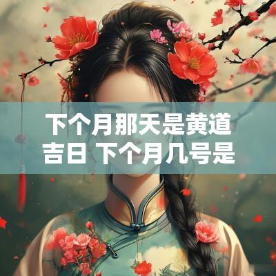 下个月那天是黄道吉日 下个月几号是好日子