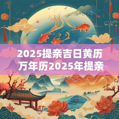 2025提亲吉日黄历 万年历2025年提亲吉日