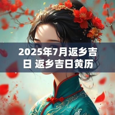 2025年7月返乡吉日 返乡吉日黄历