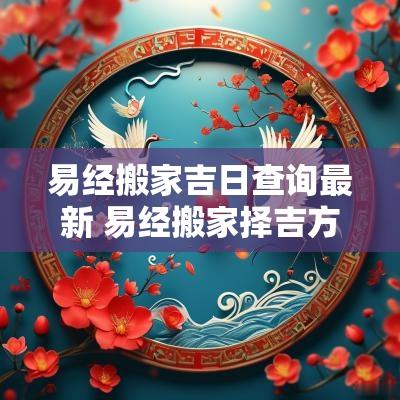 易经搬家吉日查询最新 易经搬家择吉方法