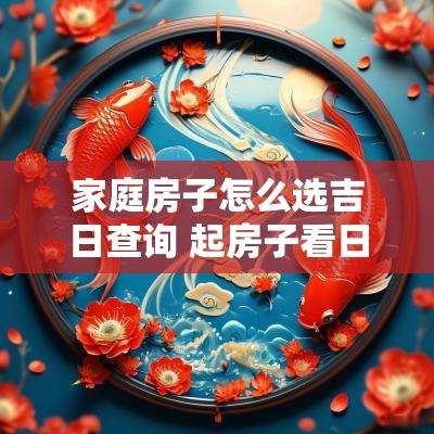 家庭房子怎么选吉日查询 起房子看日子择吉日
