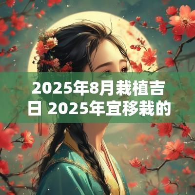 2025年8月栽植吉日 2025年宜移栽的吉日