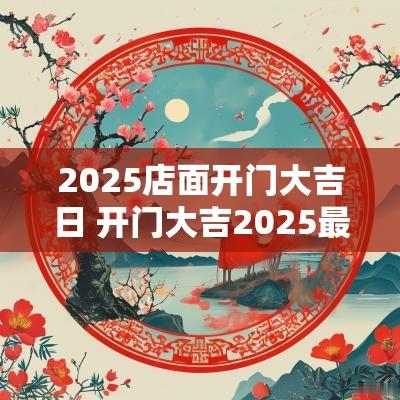 2025店面开门大吉日 开门大吉2025最新一期