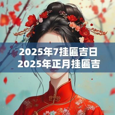 2025年7挂匾吉日 2025年正月挂匾吉日