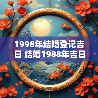 1998年结婚登记吉日 结婚1988年吉日