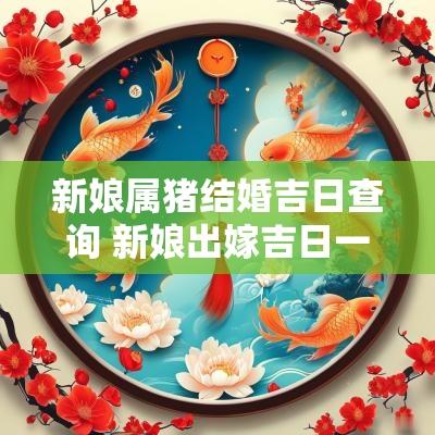 新娘属猪结婚吉日查询 新娘出嫁吉日一览表