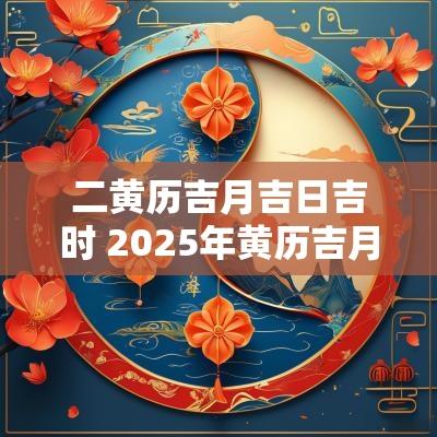 二黄历吉月吉日吉时 2025年黄历吉月吉日