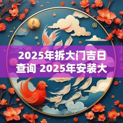 2025年拆大门吉日查询 2025年安装大门吉日查询