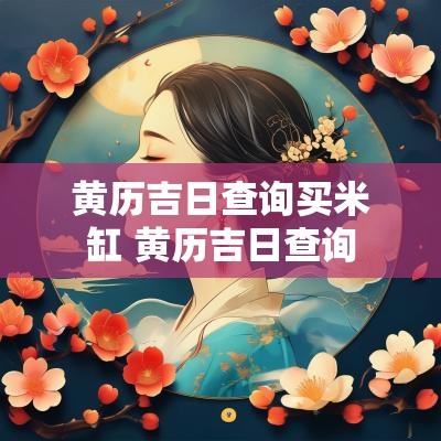 黄历吉日查询买米缸 黄历吉日查询