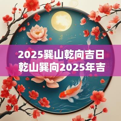 2025巽山乾向吉日 乾山巽向2025年吉日
