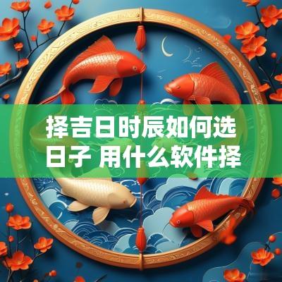择吉日时辰如何选日子 用什么软件择吉日时辰
