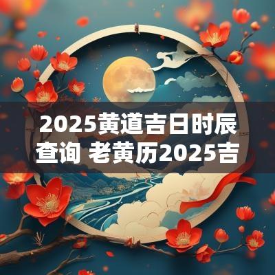 2025黄道吉日时辰查询 老黄历2025吉日时辰