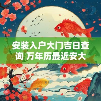 安装入户大门吉日查询 万年历最近安大门吉日