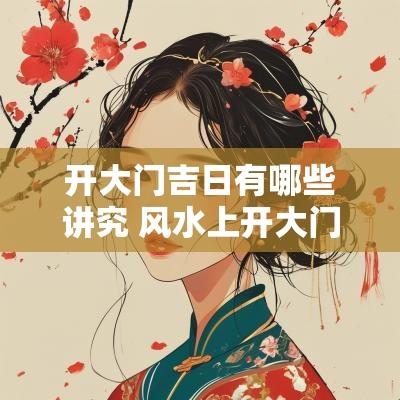 开大门吉日有哪些讲究 风水上开大门吉日有哪些