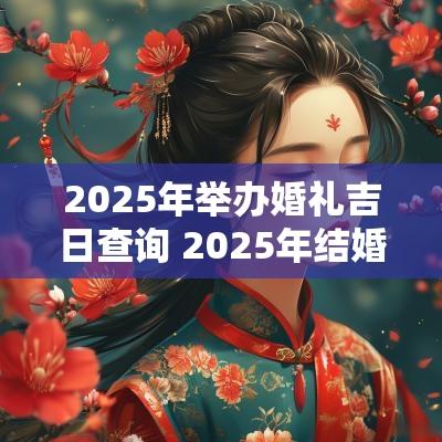 2025年举办婚礼吉日查询 2025年结婚庆典吉日