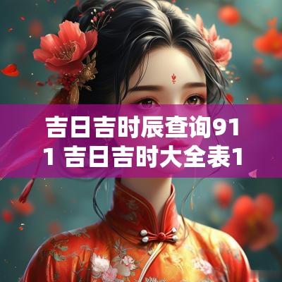 吉日吉时辰查询911 吉日吉时大全表11月