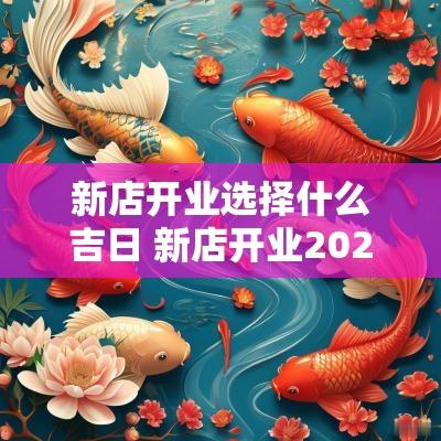 新店开业选择什么吉日 新店开业2025年吉日