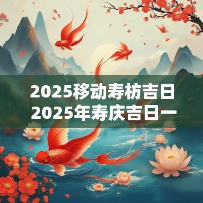 2025移动寿枋吉日 2025年寿庆吉日一览表