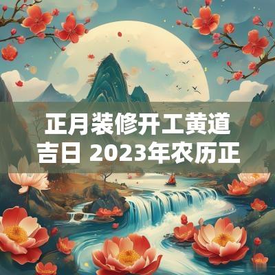 正月装修开工黄道吉日 2025年农历正月装修开工吉日
