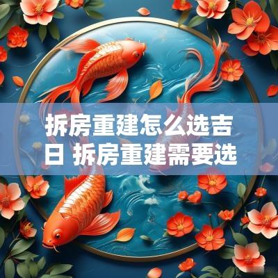 拆房重建怎么选吉日 拆房重建需要选几个吉日