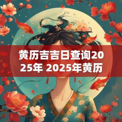 黄历吉吉日查询2025年 2025年黄历破屋吉日