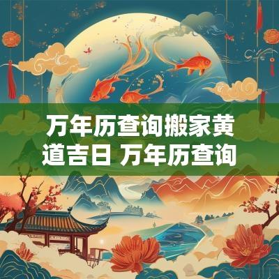 万年历查询搬家黄道吉日 万年历查询搬家黄道吉日一览表
