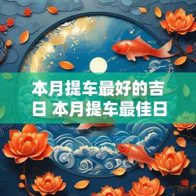 本月提车最好的吉日 本月提车最佳日子