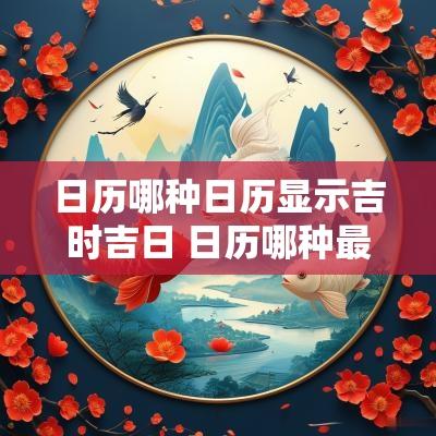 日历哪种日历显示吉时吉日 日历哪种最准