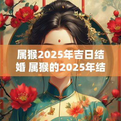 属猴2025年吉日结婚 属猴的2025年结婚最佳日子