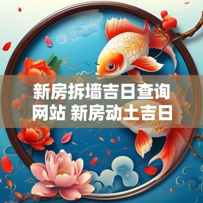 新房拆墙吉日查询网站 新房动土吉日查询最新